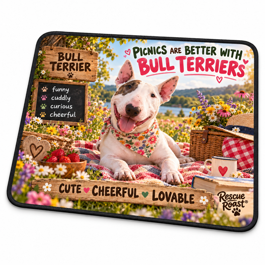 Rescue Roast® Bull Terrier – Picnic Mousepad