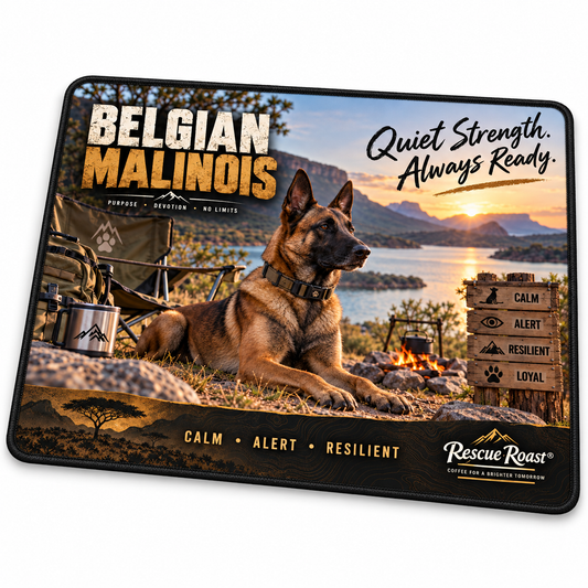 Rescue Roast® Belgian Malinois – Quiet Strength Mousepad