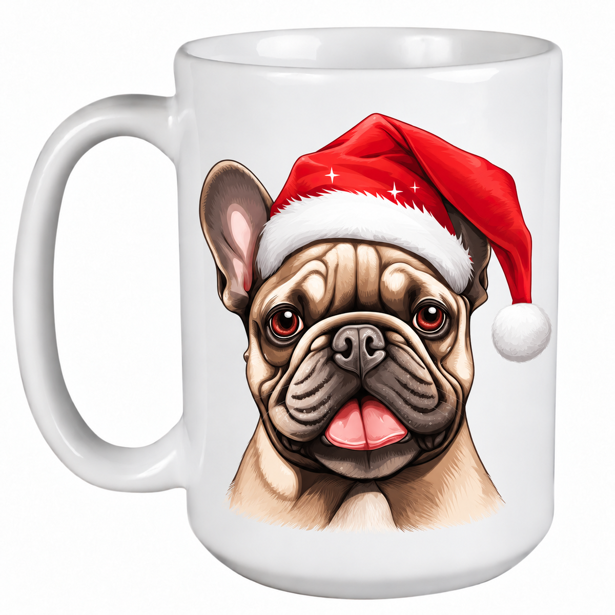 French Bulldog Fawn (Face) - 450ml Christmas Mug