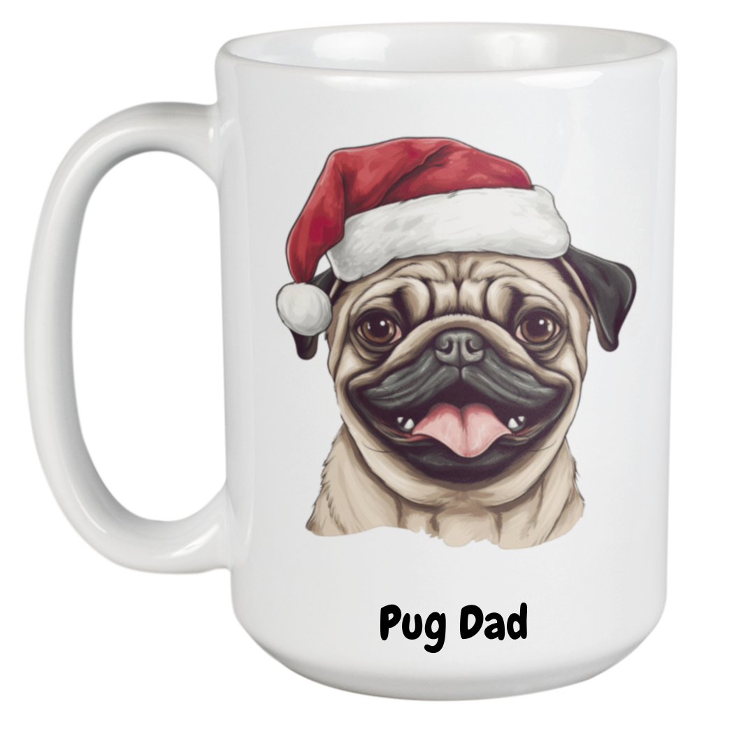 450ml Christmas Mug – Pug