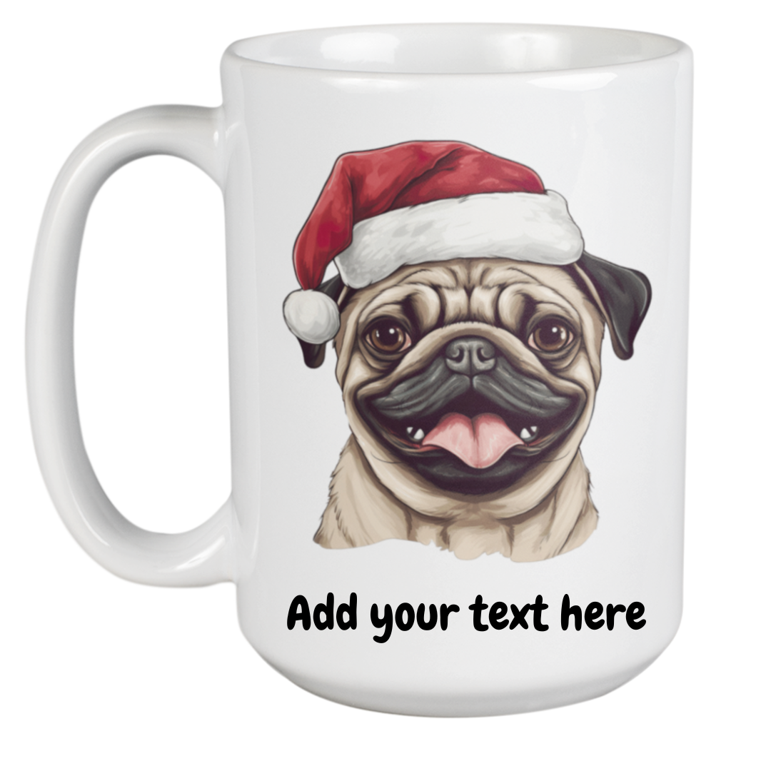 450ml Christmas Mug – Pug