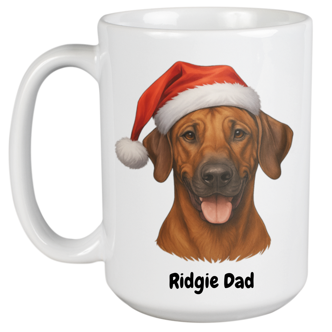 450ml Christmas Mug - Rhodesian Ridgeback