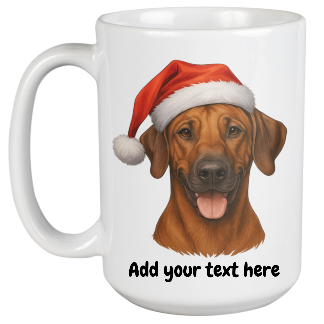 450ml Christmas Mug - Rhodesian Ridgeback