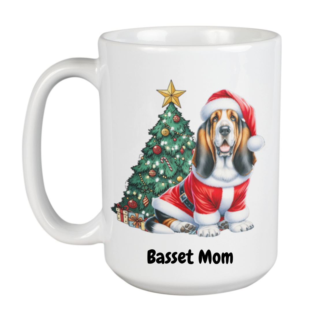 Basset Christmas Mug