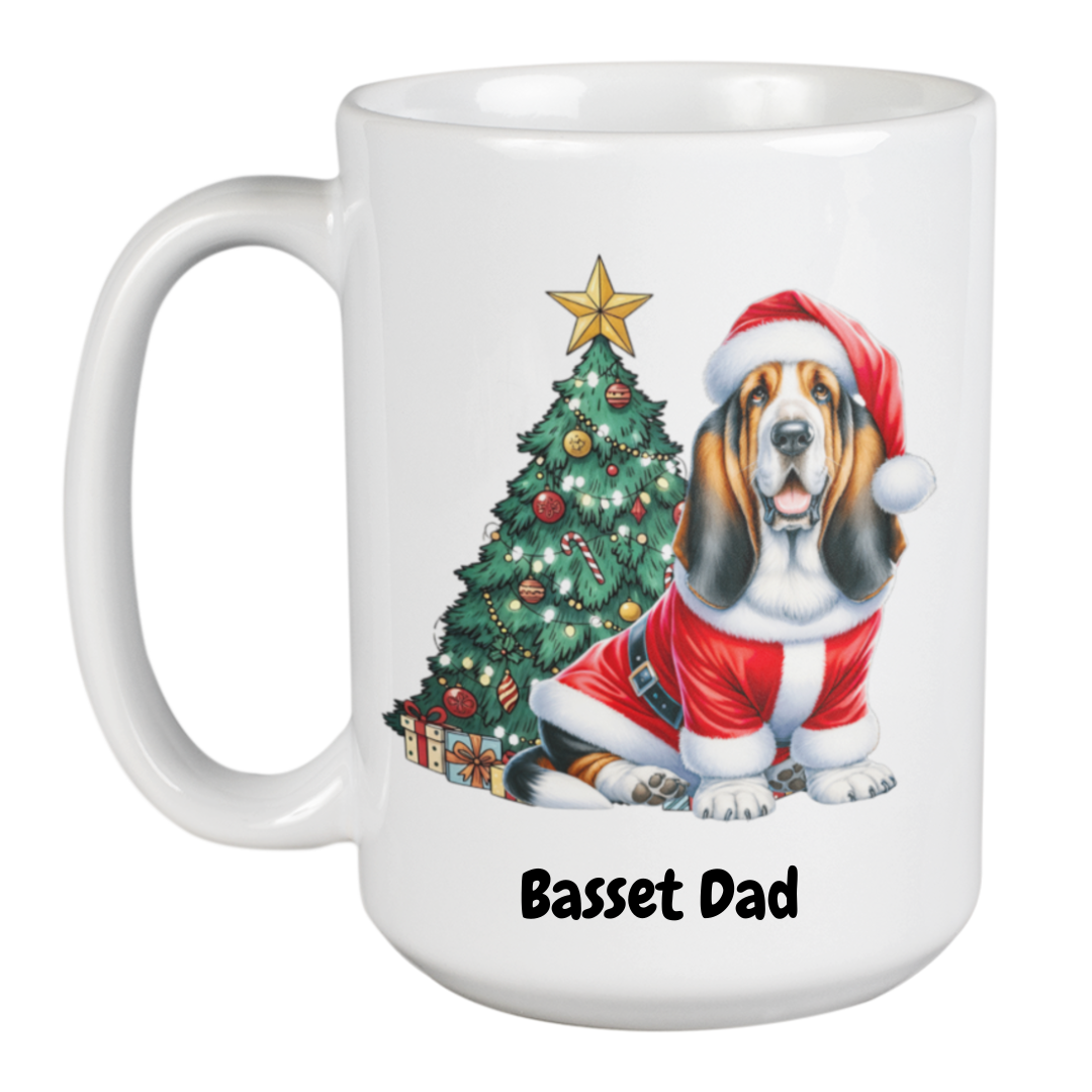 450ml Christmas Mug - Basset