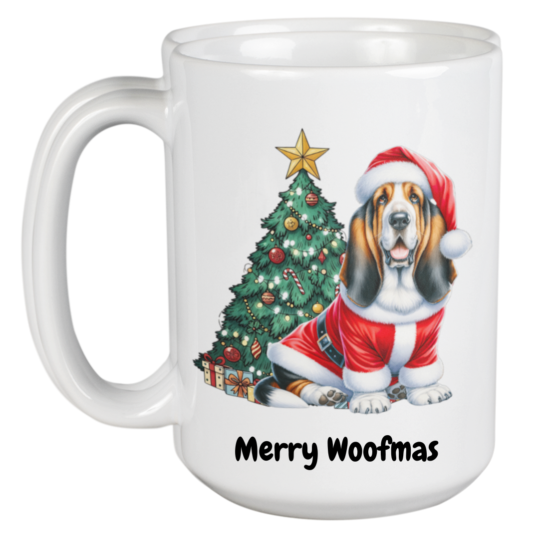 450ml Christmas Mug - Basset