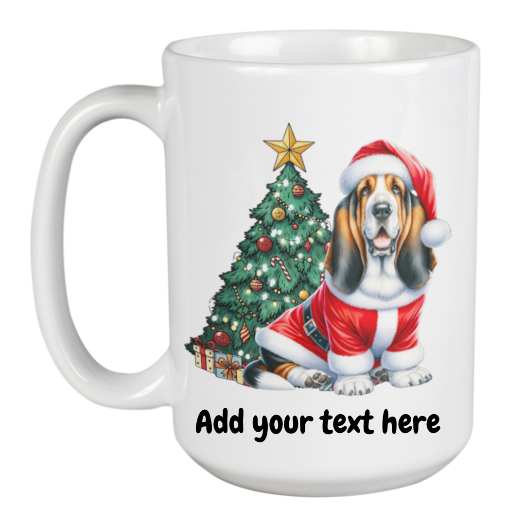 450ml Christmas Mug - Basset
