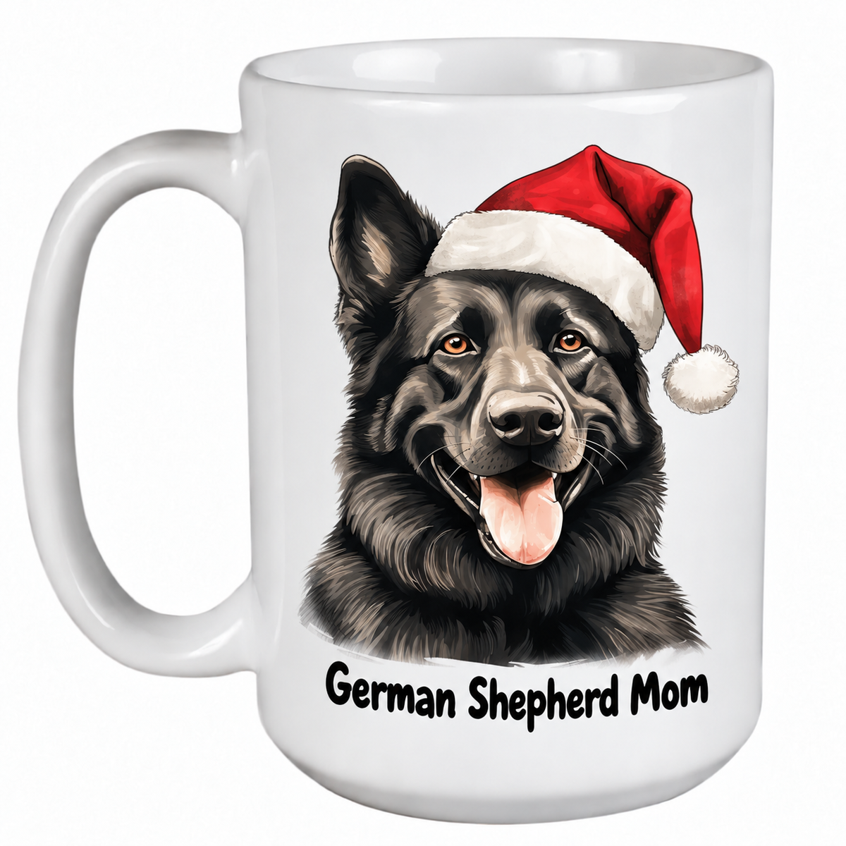 Rescue Roast® Black German Shepherd Christmas mug – Mom