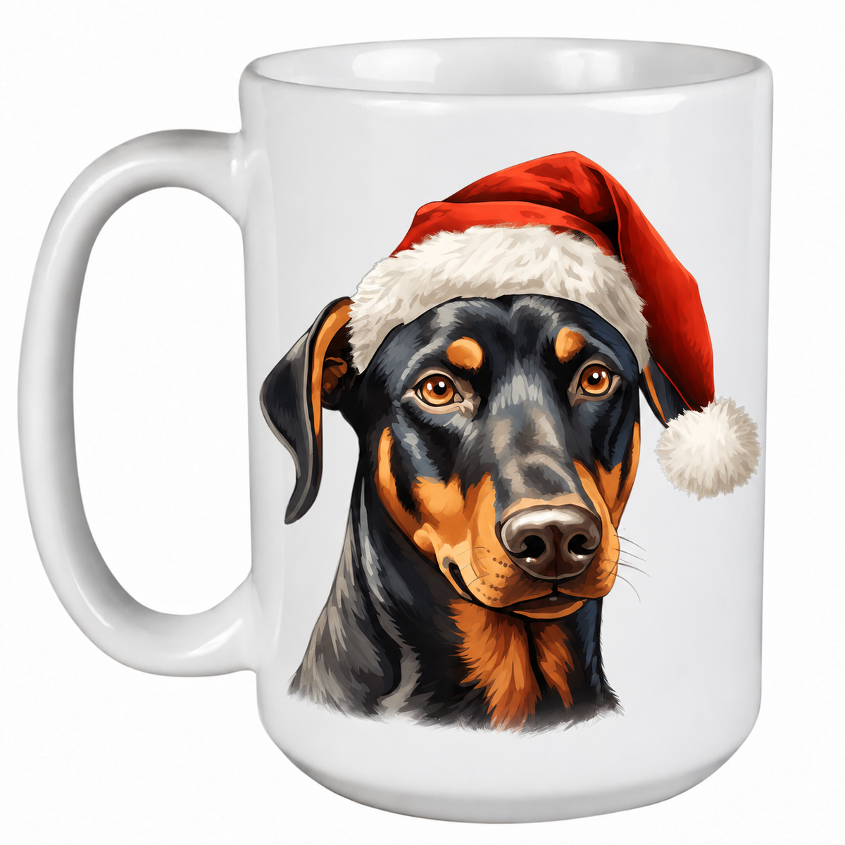 Rescue Roast® Doberman Christmas mug – no text
