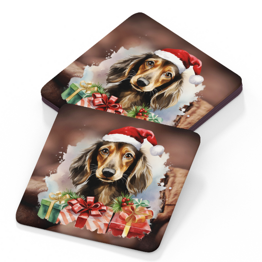 Dachshund Coaster - Christmas Design C