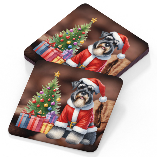Schnauzer Coaster - Christmas Design A