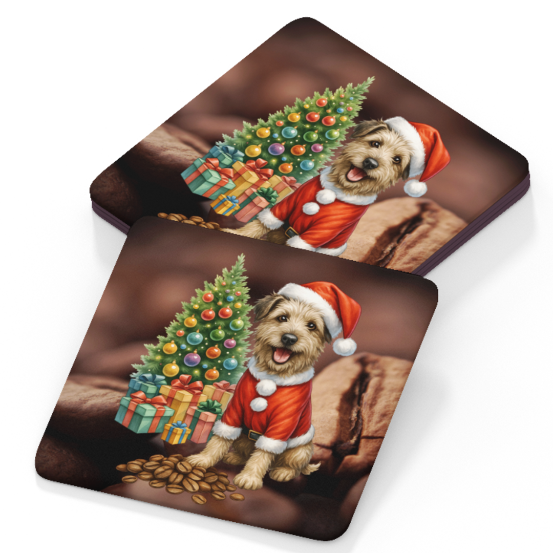 Mix Breed Doggy Coaster - Christmas Design A
