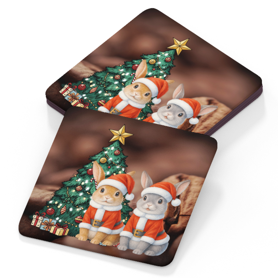 Rabbit Coaster - Christmas Design A