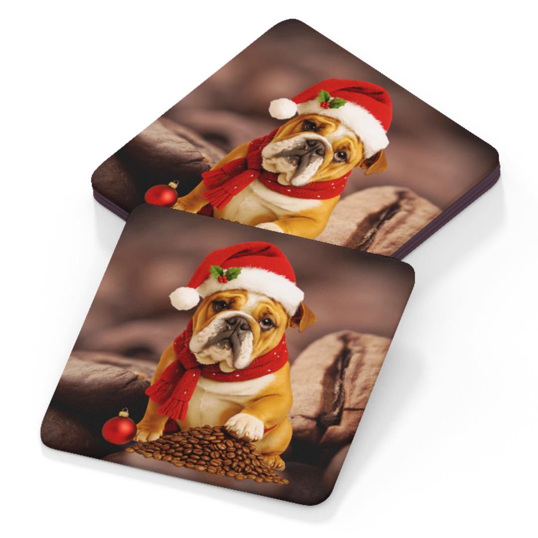 Bulldog Coaster - Christmas Design B