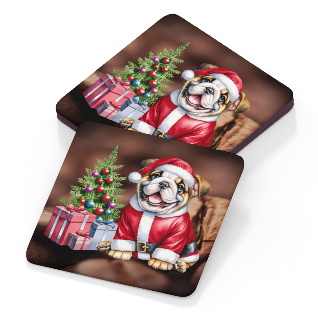 Bulldog Coaster - Christmas Design A
