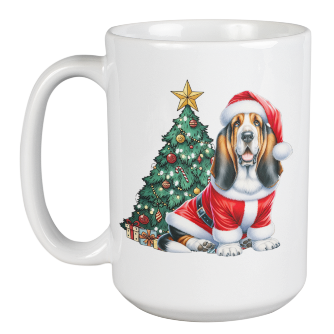 450ml Christmas Mug - Basset