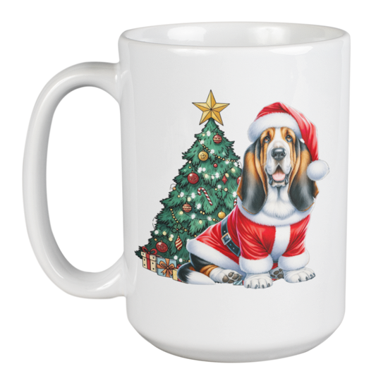 450ml Christmas Mug - Basset