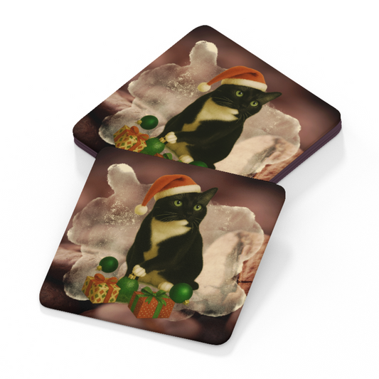 Cat Coaster - Christmas Design B