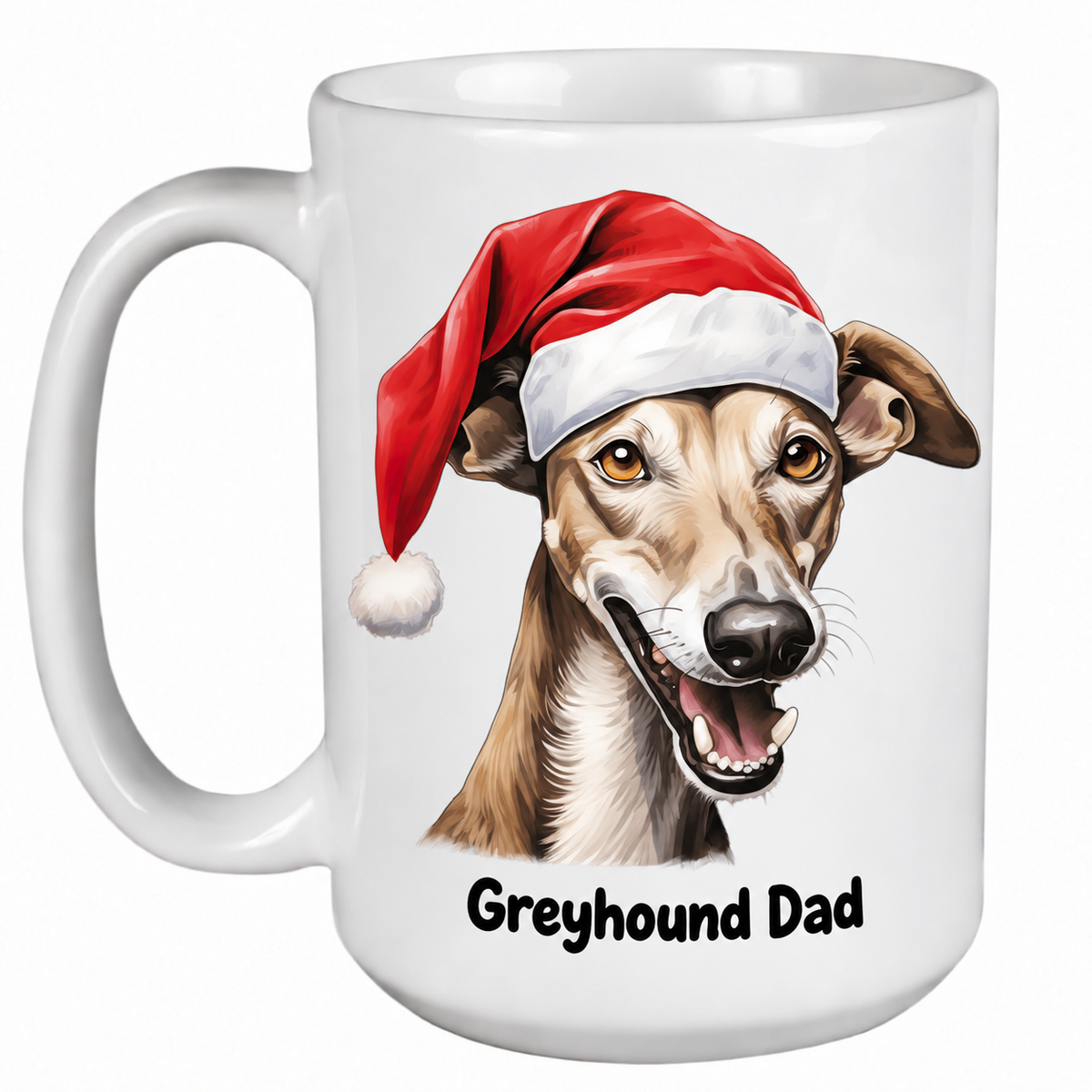 Rescue Roast® Greyhound Christmas mug – Dad