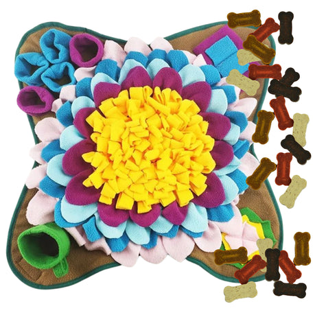Rainbow Snuffle Mat with Moisty Mini Bones - For Fun and Enrichment