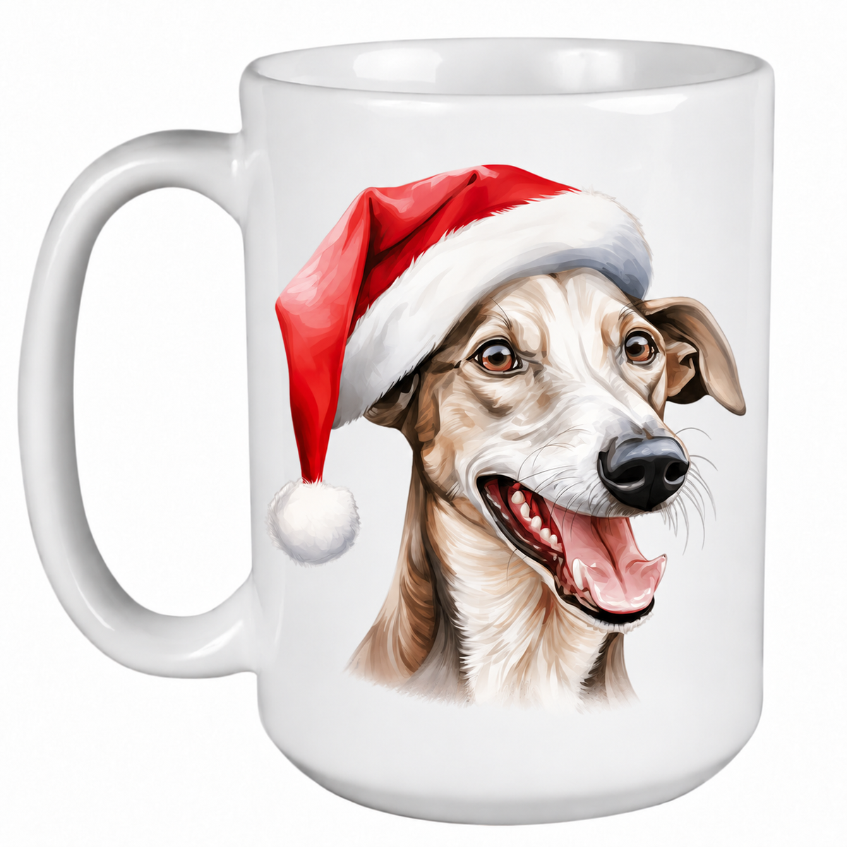 Rescue Roast® Whippet Christmas mug – no text