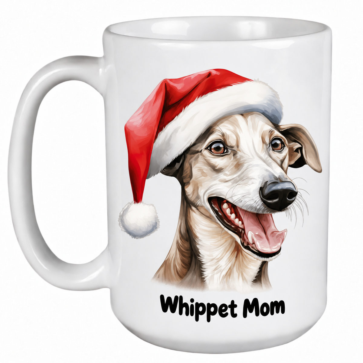 Rescue Roast® Whippet Christmas mug – Mom