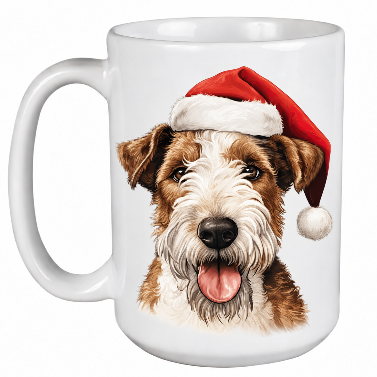 Rescue Roast® Wire Fox Terrier Christmas mug – no text